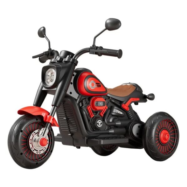 Tricicleta Electrica pentru Copii, SOH, Tricicleta DUAL-DRIVE 380*2 Baterie 6V 4.5, Bluetooth, Sistem Anti-Rasturnare, Sistem de Lumini si Sunet, 5+ Ani, 80 x 60 x 42 cm, Verde Negru - imagine 4