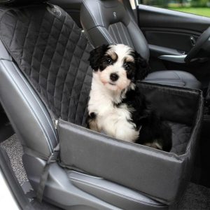 Scaun Auto pentru transport Caine sau Pisica, 50 x 45cm, culoare neagra