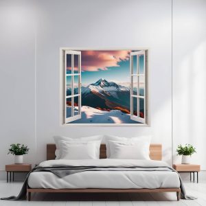Folie imprimata color pentru decor perete locuinta, dimensiune 125 x 110cm, model: VIEW TO HAVEN 36
